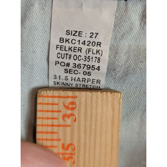 BKE Denim Harper Skinny Stretch Embroidered Jeans Women's Size 27R - Picture 15 of 15